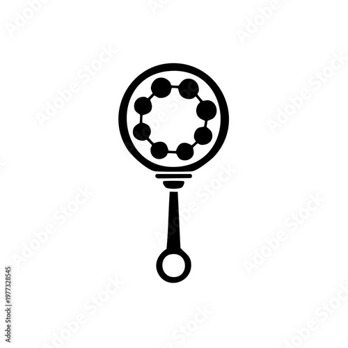 Baby Rattle Toy Black Glyph Icon