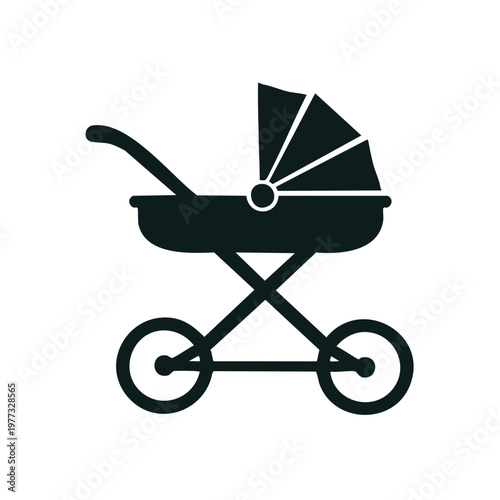 Modern Baby Stroller Pram Glyph Icon