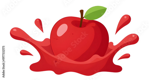 red apple illustration, apple illustration splash, apples illustration splash, fresh apple illustration, juicy apple illustration, apple juice illustration, juice splash illustration, water splash ill