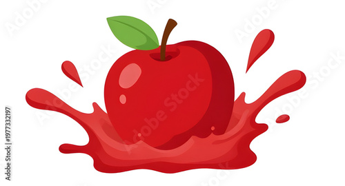 red apple illustration, apple illustration splash, apples illustration splash, fresh apple illustration, juicy apple illustration, apple juice illustration, juice splash illustration, water splash ill