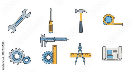 Collection of various construction tools.