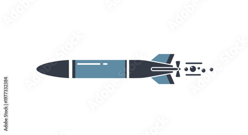 Detailed illustration of a missile.