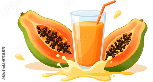 papaya design, fruit design, tropical design, exotic design, fresh design, juicy design, juice design, splash design, liquid design, water design, drop design, droplets design, pulp design, seeds desi