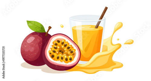 passionfruit illustration, passion fruit, tropical fruit, exotic fruit, juicy passionfruit, passionfruit juice, juice splash, water splash, liquid splash, passionfruit splash, fresh fruit, ripe passio