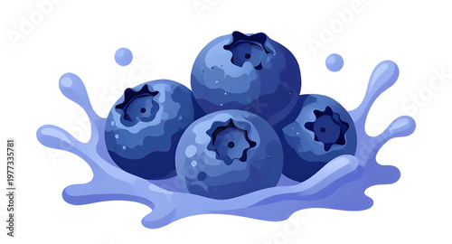 blueberry illustration, blueberries illustration, berry illustration, fruit illustration, juicy blueberry, blueberry juice, juice splash, water splash, liquid splash, blueberry splash, fresh blueberri