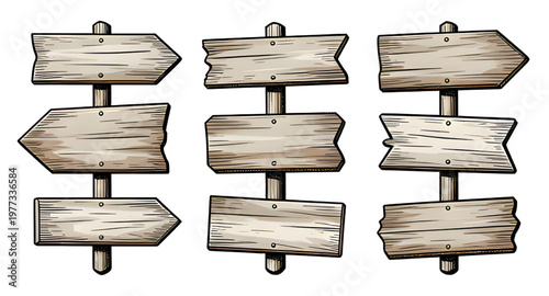 sign, wooden, rustic, signpost, direction, arrow, board, panel, blank, wood, vintage, outdoor, guide, path, navigation, design, natural