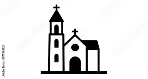 church, silhouette, building, religion, christian, chapel, architecture, cross, worship, faith, structure, black, tower, spiritual, place, icon, classic