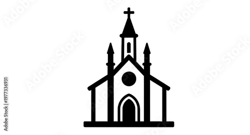 church, silhouette, building, religion, christian, chapel, architecture, cross, worship, faith, structure, black, tower, spiritual, place, icon, classic