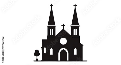 church silhouette, christian church, religious building, chapel icon, worship place, faith symbol, church tower, cross building, spiritual icon, architecture silhouette, black church, religious icon, 