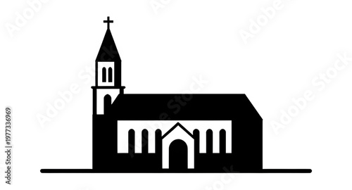 church, silhouette, building, religion, christian, chapel, architecture, cross, worship, faith, structure, black, tower, spiritual, place, icon, design