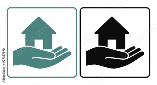 Solid, shelter and home protection icon, representing care, solidarity, and community support, editable vector illustration, housing and charity concept, safety symbol, flat vector graphics for 