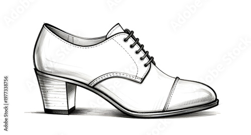 shoe, heel, pump, women, fashion, line, art, outline, black, white, elegant, style, footwear, design, classic, icon, sketch