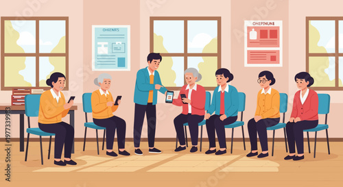 Group of People Sitting in Classroom.