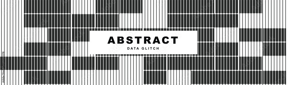 Fototapeta premium Abstract data glitch background with vertical lines and rectangular shapes