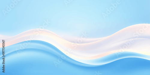 An artistic abstract blue wave background features smooth flowing lines and a digital curve design to create a motion texture for a modern business wallpaper backdrop
