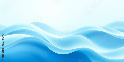 Abstract blue wave background featuring a flowing liquid motion design with soft vector lines and a curved sea water pattern for a modern artistic wallpaper backdrop