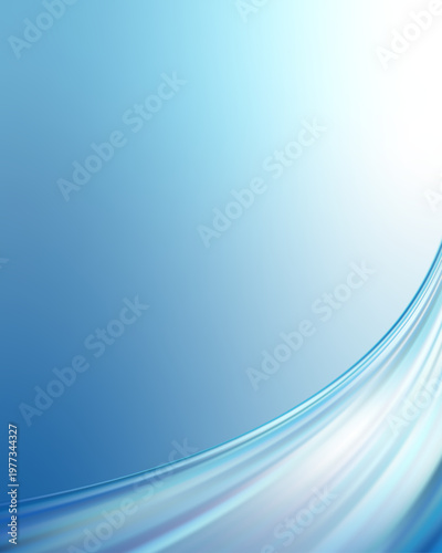 青グラデーションのビジネス向けテクノロジーウェーブフレーム背景（4:5縦 SNS スマホ SNS）