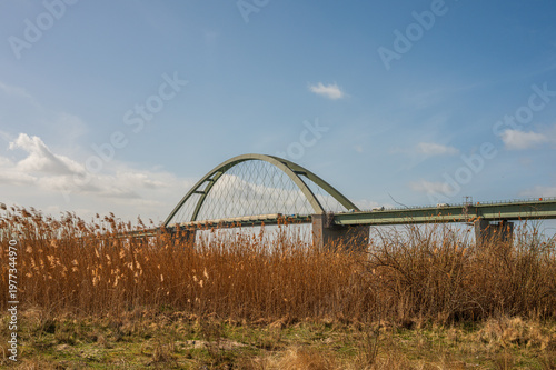Die Fehmarnsundbrücke auf der Ostseeinsel Fehmarn