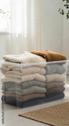 Organizing winter clothes