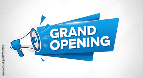 Announce a grand opening with a megaphone and a bright blue sign to attract attention