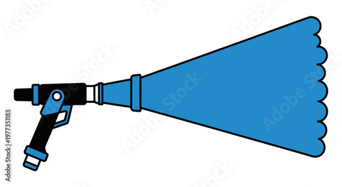 Isolated vector illustration of a sharp metal hacksaw and loudspeaker tool with a yellow handle for carpentry work on white