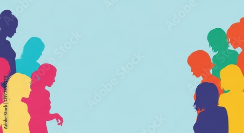 Colorful silhouettes