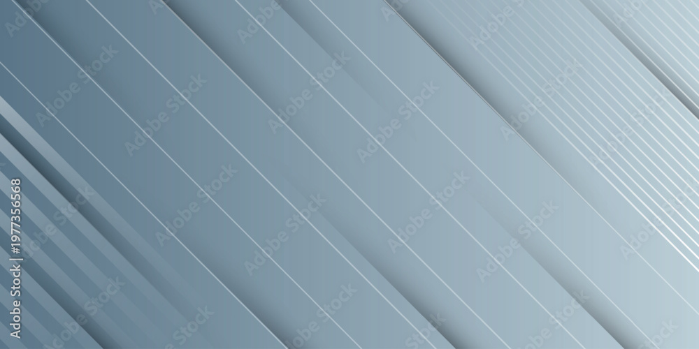 Obraz premium Abstract background with modern and elegant white horizontal stripes decoration. Minimalist line style concept with paper cut effect on smooth background. Vector EPS. 2