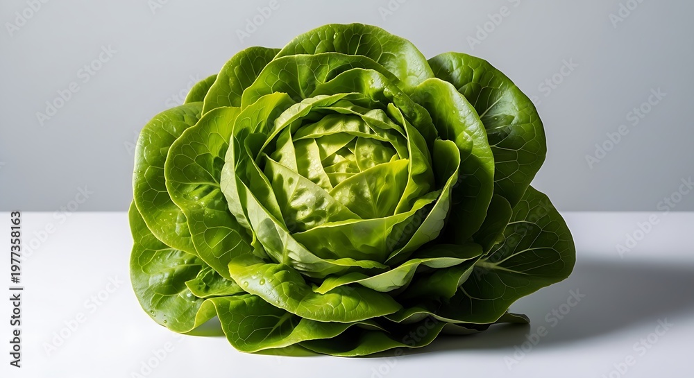 Fototapeta premium Fresh Green Butter Lettuce Head