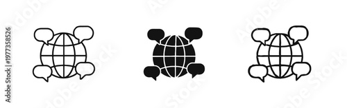 Grilled steak icon set showing steaming meat in three different illustrative styles