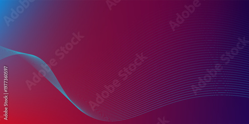 Blue purple red gradient mesh abstract background with wavy blended lines nice for wallpaper or banner
