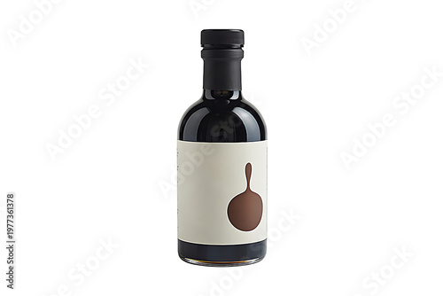 Premium Vinegar Bottle on White Background, Clean Minimal Product Shot