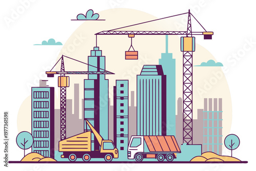 construction site in the city