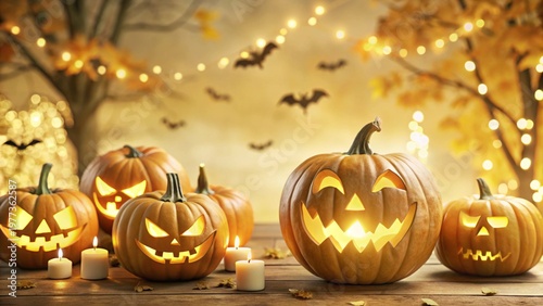 Carved pumpkins for Halloween