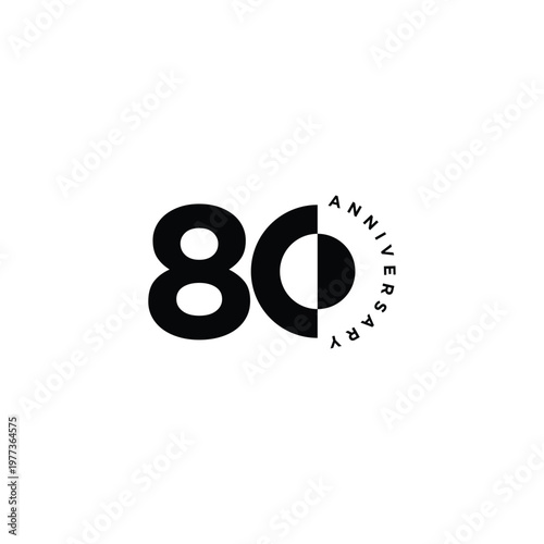 80 Years Anniversary logo design, 80th anniversary logo concept