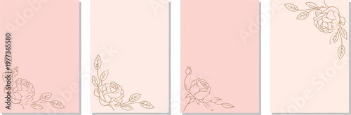 Wedding invitation template set, stylish rustic hipster cards and banners featuring calligraphy confetti and backgrounds for invitations thank you notes save the date and event stationery.