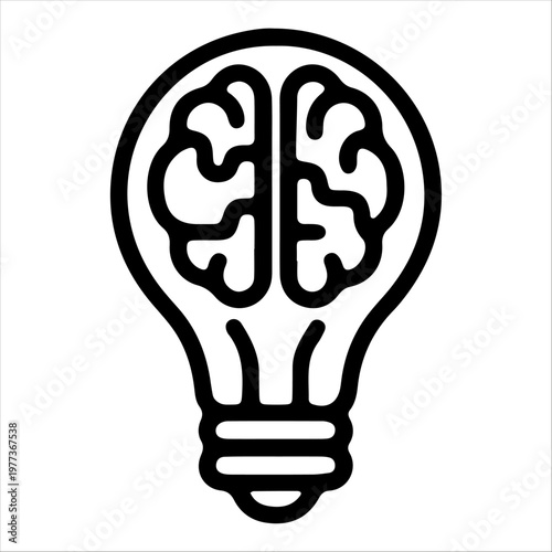 Smart Light Bulb brine  Outline Icon