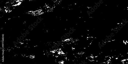 white snow and scratches on a black texture. Grunge background black and white. Dust particle and dust grain texture or dirt overlay use effect for film frame. Vintage distressed design elements. 
