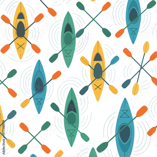 Kayak patterns, kayaking svg, kayaking pattern illustration