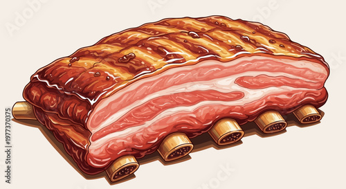 Deliciously Grilled and Smoked Pork Ribs with Juicy, Tender Meat