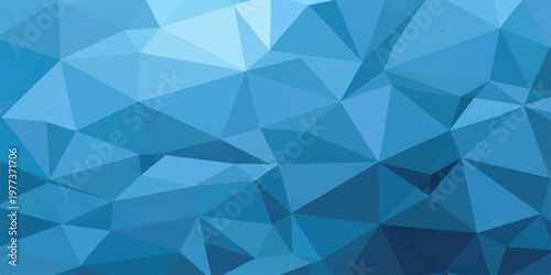 Abstract Geometric Mosaic: A captivating abstract composition showcasing a mosaic of interconnected geometric shapes in shades of blue, evoking a sense of modernity and artistic flair.