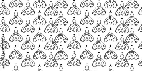 Butterfly outline seamless pattern doodle line insects background