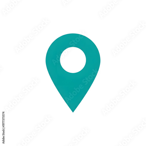 Free Download A transparent teal map pin icon on a white background - GFXLoad