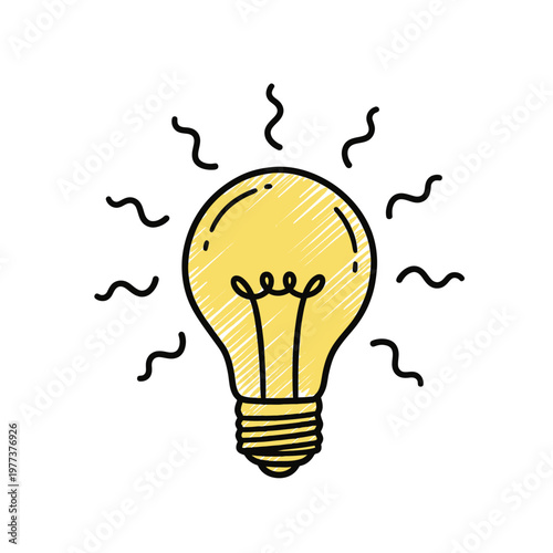 Bright Idea Lightbulb Illustration - Innovation, Creativity, and Inspiration Concept