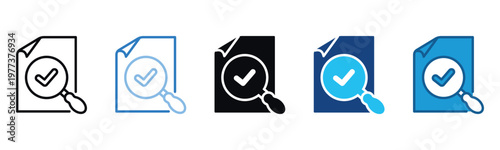 Research Icon Set Multiple Style Of