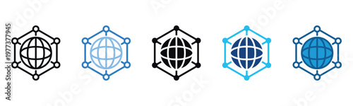 Network Icon Set Multiple Style Of