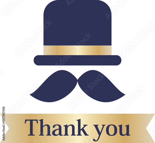 父の日のイラスト　ゴールド