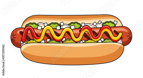 hot dog with mustard