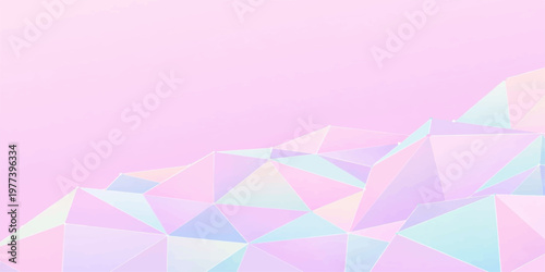 A pastel-colored, low-poly mountain range creates a visually stunning and artistic digital landscape, perfect for adding a touch of modern minimalism.