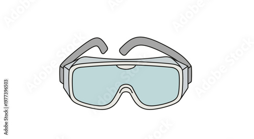 Goggles with protective eyewear lenses.