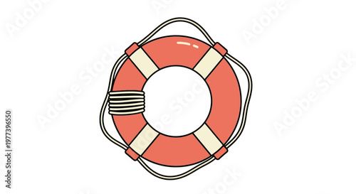 Inflatable orange life preserver ring buoy.